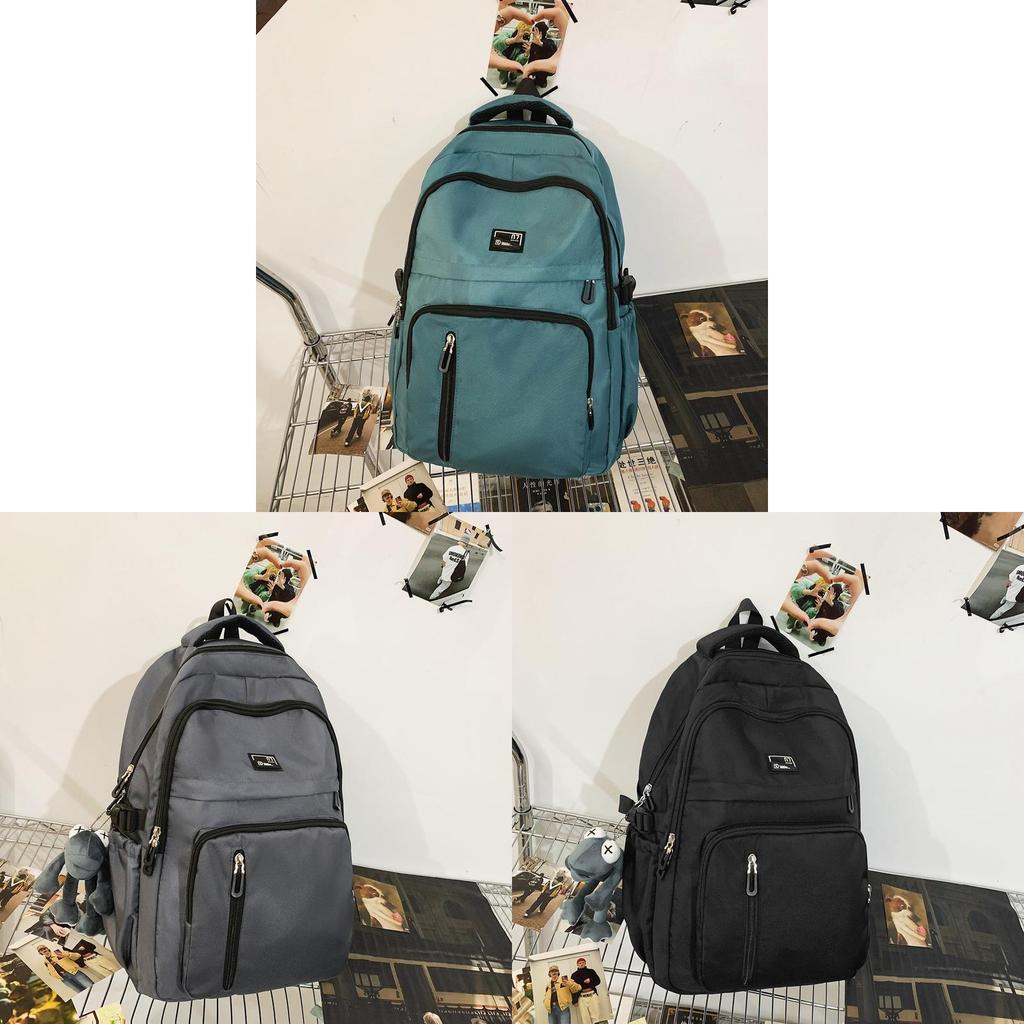 Nylon School Backpack For Teens With Design And Laptop Compartment