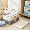 Multiple Model Large Capacity Cotton Linen With Lid Household Foldable Clothes Storage Box Toy Storage Sundries Storage Basket