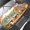 1 Peça Urso com Rosquinha, Café ao Ar Livre, Bolo de Cereja, Xícara Fumegante, Vista Panorâmica Pad para Computador Mouse Pads para Mesa, Gamers e Uso no Escritório 0202