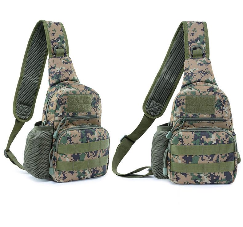 Men's Outdoor Multifunctional Crossbody Chest Bag with Water Bottle Holder - Ideal for Travel, Sports, and Mountaineering