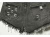Korean High Waist Plus Size Raw Edge Denim Shorts for Women - Ripped, Slimming, Wide Leg A-Line Style