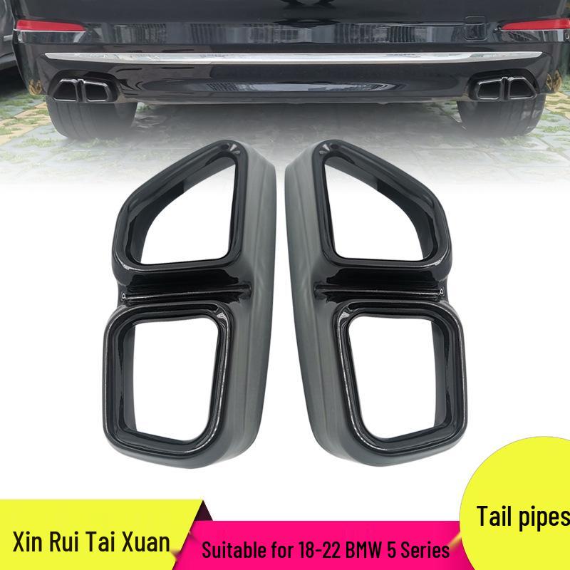 

BMW 5 Series (2018-2022) Black Stainless Steel Exhaust Tailpipe Cover XinRui Tai Xuan