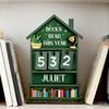 Books Read Tracker Rustic Wooden Manual Read Tracker Home Display Bookshelf Book Counter Sign for Shelf Desk Table Display