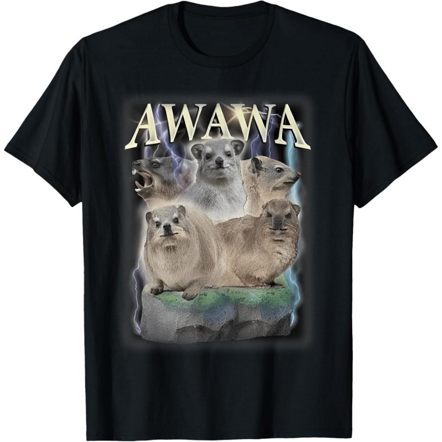 LangLanGs Funny Awawa Hyrax Oddly Specific Meme Animal for Family Tee T-Shirt S чёрный