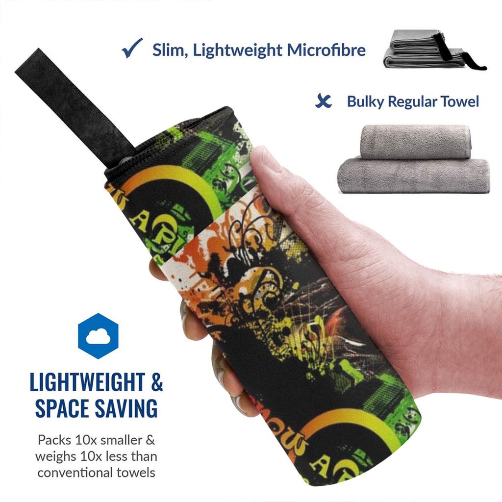 Vtipná osuška Bob Marley Měkké mikrovlákno Rychleschnoucí Absorpční Rychlé ručníky na plavání