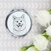 Akita, Akita Inu - Pocket mirror with a dog, personalized mirror for a purse, compact mirror with Art-Dog brand print.