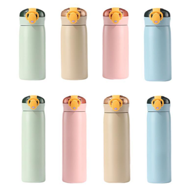 Doublelayer Steel Thermos Stainless 304 Cup With Straw Kids Coldkeeping Edition