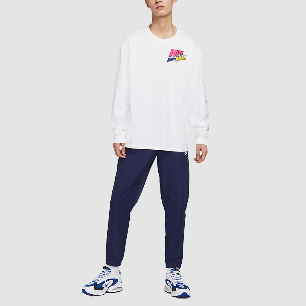 Nike Sportswear Cartoon Print Long Sleeve T-Shirt Men Tops White DM7916-100