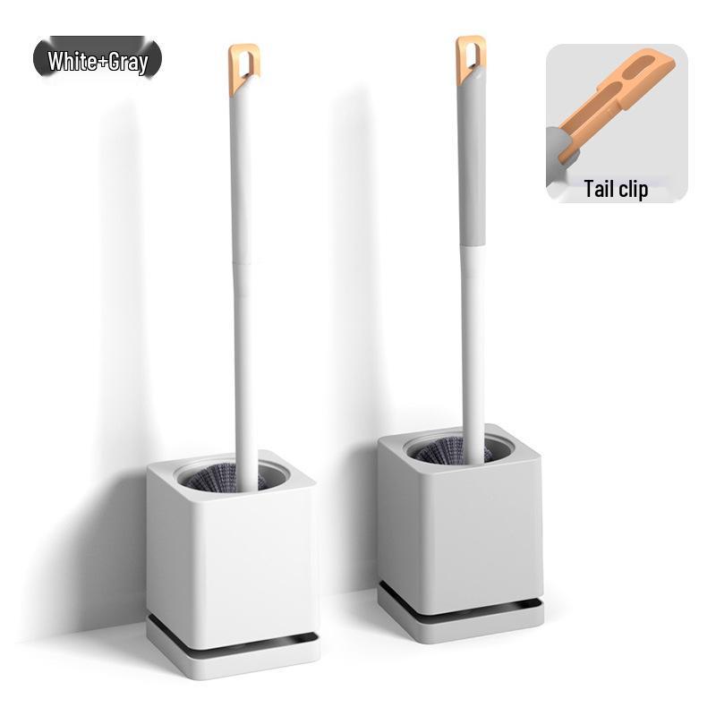Wall-Mounted Long Handle Toilet Brush with Concave Base - No Dead Angle for Efficient Bathroom Cleaning