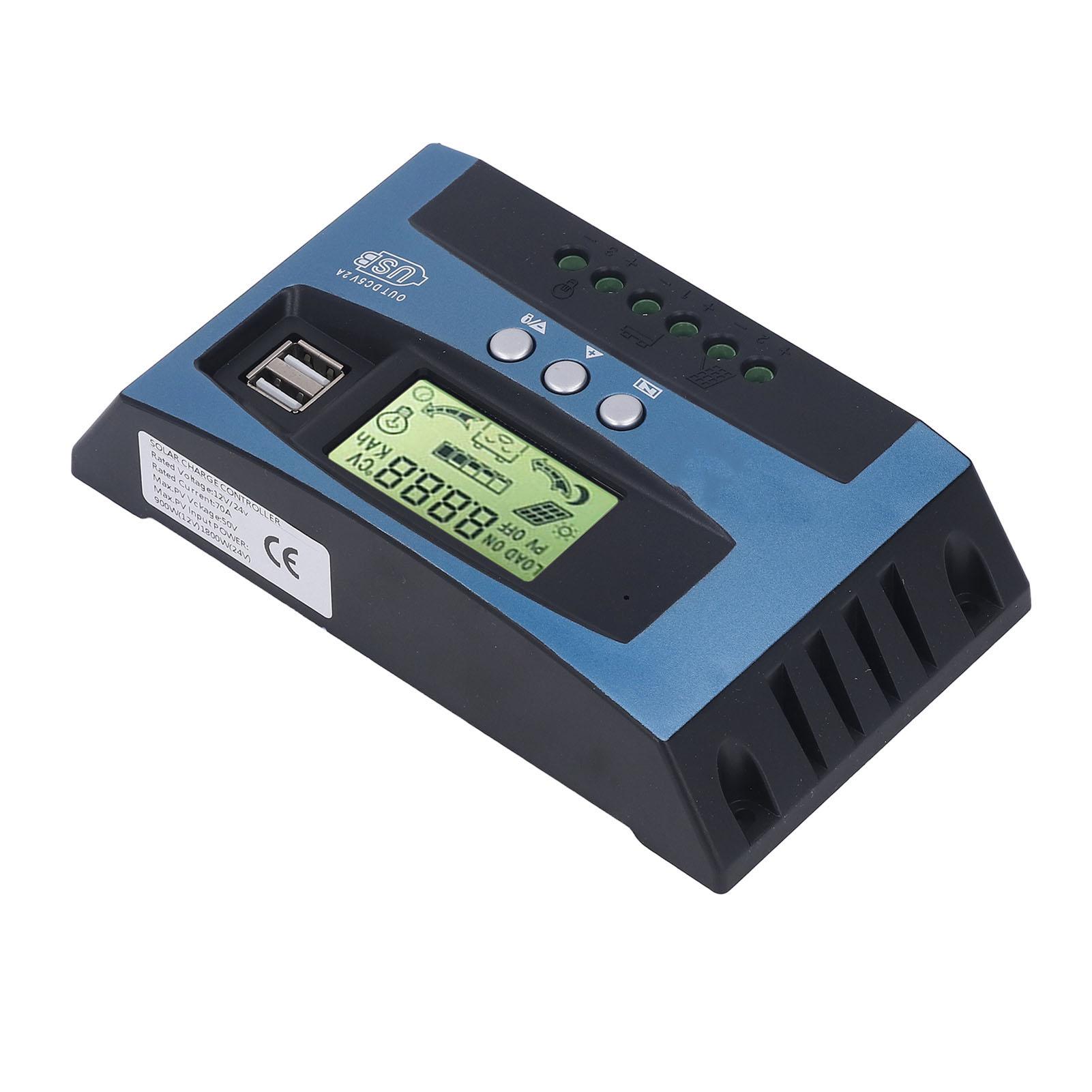

Solar Charge Controller MPPT Tracking Charging Real Time Digital Display Solar PV Charge Controller 12V 24V 70A