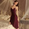 Elegant Satin Sleepwear Set For Women With Sleeveless Design For Home And Hotel Comfort
