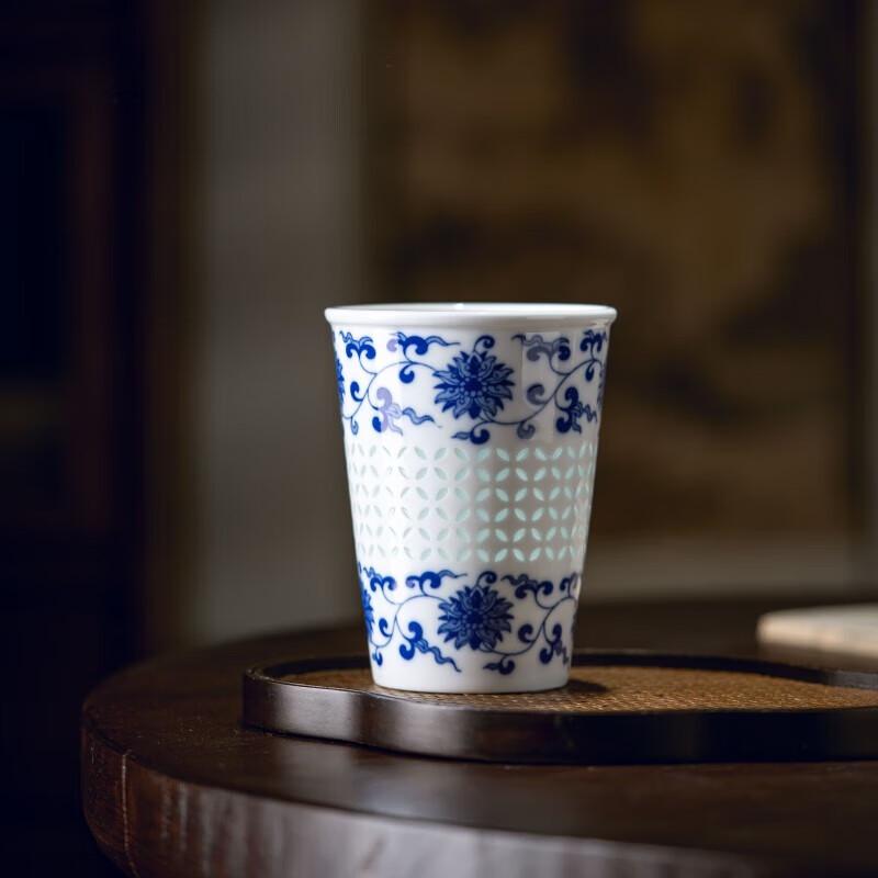 Jingdezhen Blue & White Twining Lotus Ceramic Cup