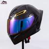 Full Face Motorcycle Helmet With Flip-Up Visor Dual Lens Anti-Fog Inner Goggle ABS 3C Certified All Season Riding Gear