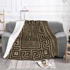 Ornamento Chiave Greca Coperta Meandro Greco Tessuto di Flanella Decorazione Traspirante Coperte Plaid Super Morbide per Letto Trapunta Sottile Peluche