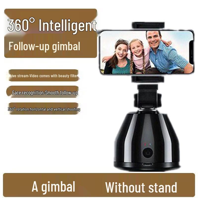 

360° Auto-Tracking Phone Gimbal Holder for TikTok Live & Rotation Recording