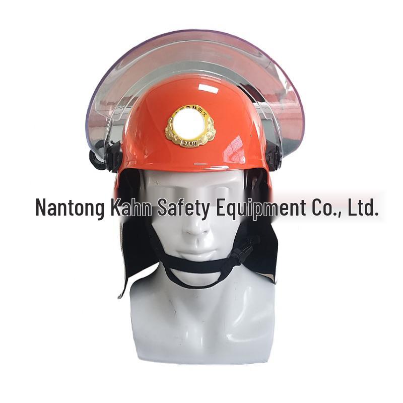 Hitzeschutz-Feuerwehrhelm mit Aluminiumfolien-Umhang für die Waldbrandbekämpfung