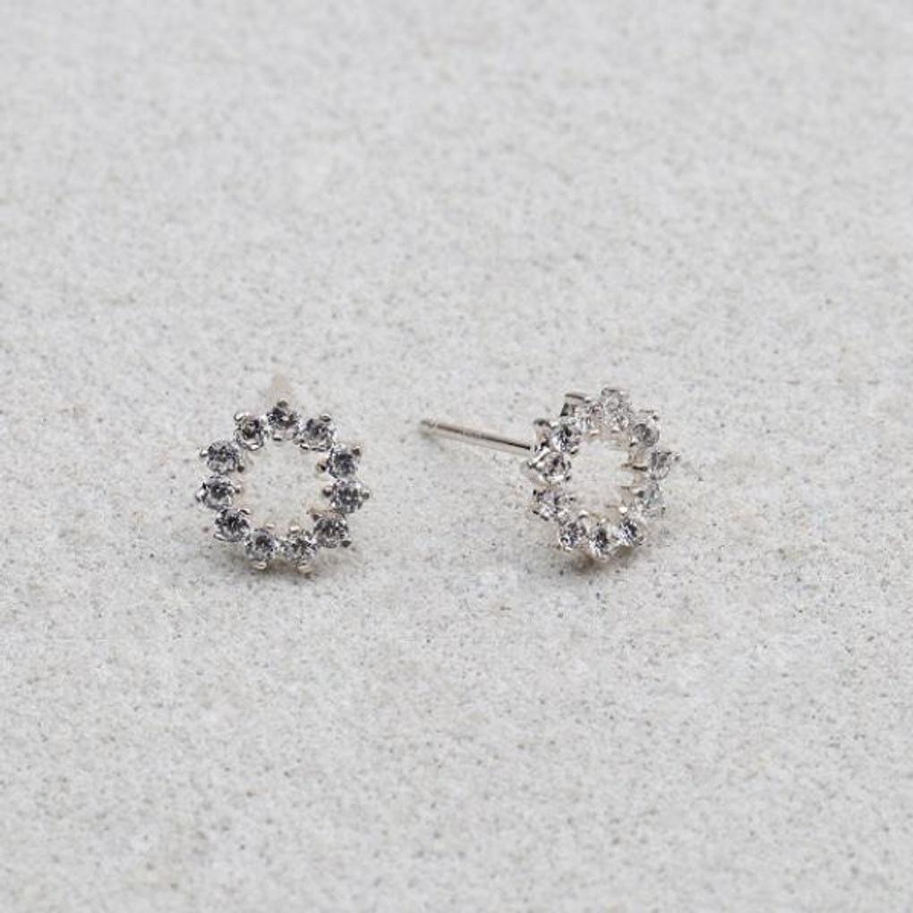 Damen Alltagsaccessoire Sari Cubic Blume Ohrstecker