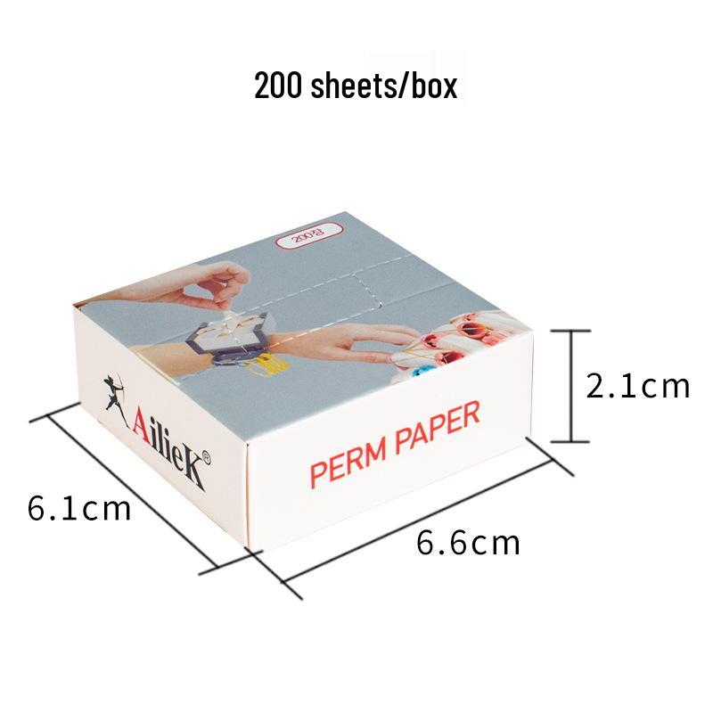 Ultra-Thin Disposable Perm Papers for Salon Use - Compatible with Hot/Cold Perms, with Perm Rods and Rubber Band Buckle