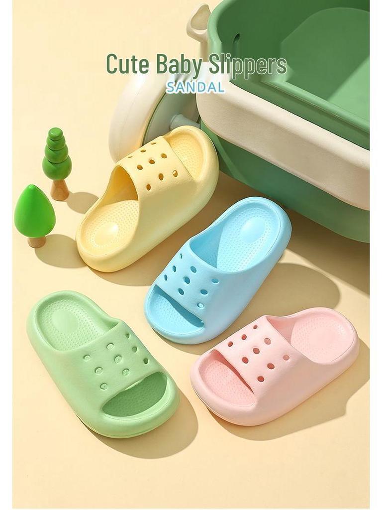 Summer Non-slip Slippers for Kids: Boys & Girls Indoor Bathroom Shoes, Baby & Parent-Child Matching.
