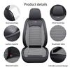 Classic Combo PU Leather Breathable Fabric Car Seat Covers Full Coverage Soft Durable for Split Headrest Seats All Seasons