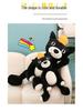 Adorable Black Cat Plush Toy - Cute Kitten Doll, Perfect for Kids or Girlfriends, Ideal for Sleep or Birthday Gifts