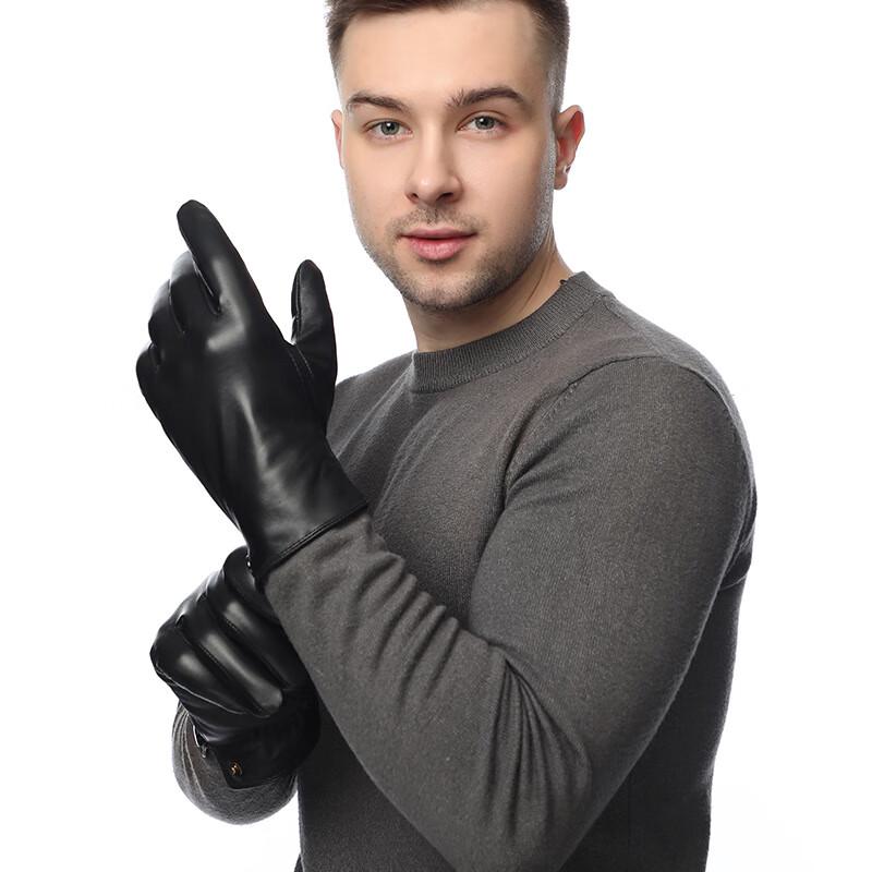 

Мужские теплые перчатки из овчины