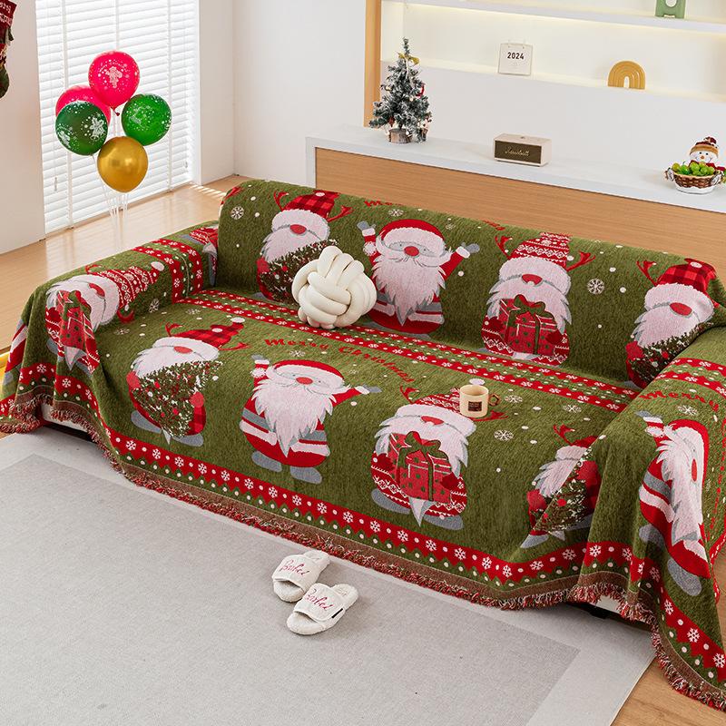 Christmas Sofa Cover Cloth Dustproof Full Cover Four Seasons Universal Pure Color Sofa Sheet Sofa Blanket Home Goods