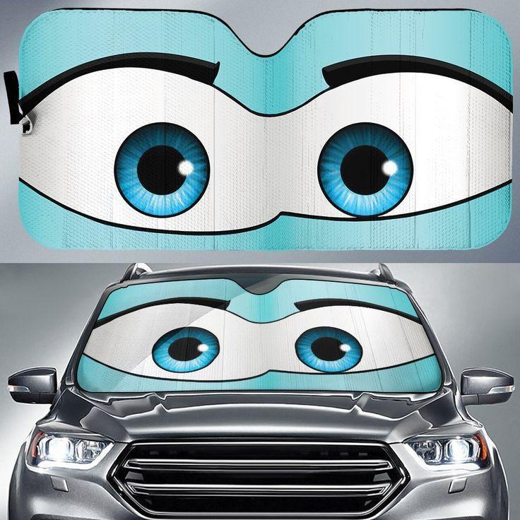 Summer Hot Car Sunshade Funny Cartoon Big Eye Pattern Custom One Piece
