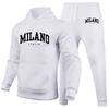 Men's Hoodie Set Milan Printed Sweatshirt Sweatpants Men's Hooded Top + Jogging Pants