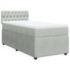 VidaXL Sommier à lattes de lit et matelas Gris clair 90x200 cm Velours 3289944