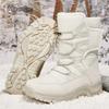 Fashion Women Snow Boots Platform Winter Boots Thick Plush Heels Waterproof Non-slip Boots Fashion Winter Shoes Warm Fur Botas Mujer