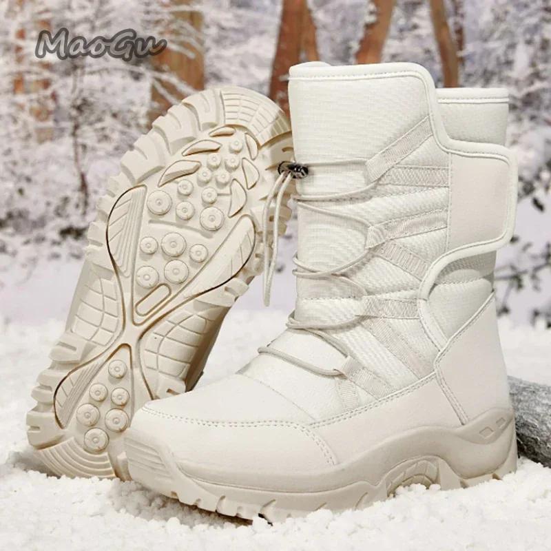 Fashion Women Snow Boots Platform Winter Boots Thick Plush Heels Waterproof Non-slip Boots Fashion Winter Shoes Warm Fur Botas Mujer