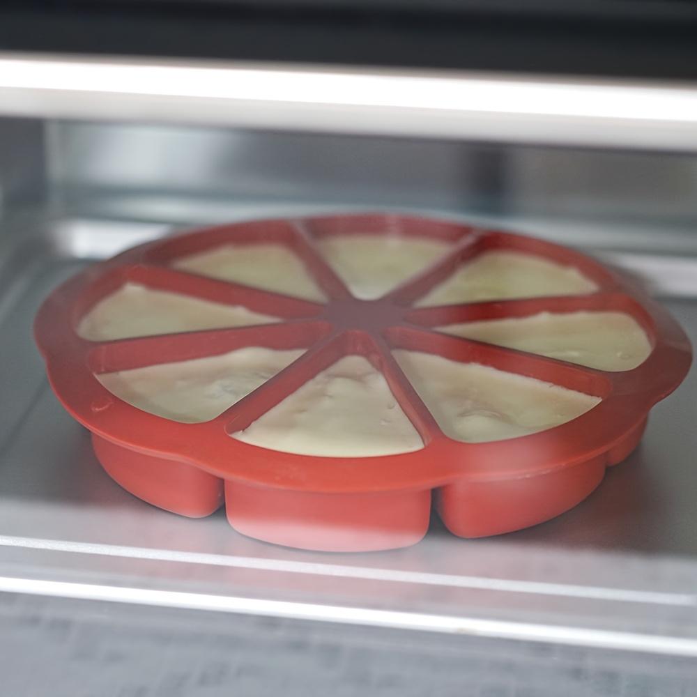 Set di 1 pezzo di stampi triangolari in silicone per torte - Adatto per teglie antiaderenti a 8 cavità per brownies, pancake, cupcake, ecc.