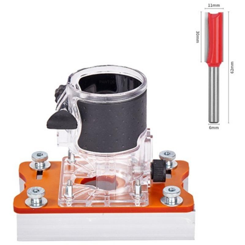 Router Slotting Bracket Accurate Slotting Wood Router Base 2 In 1 Design 0-5cm Adaptable Board Thicknesses for Chamfering