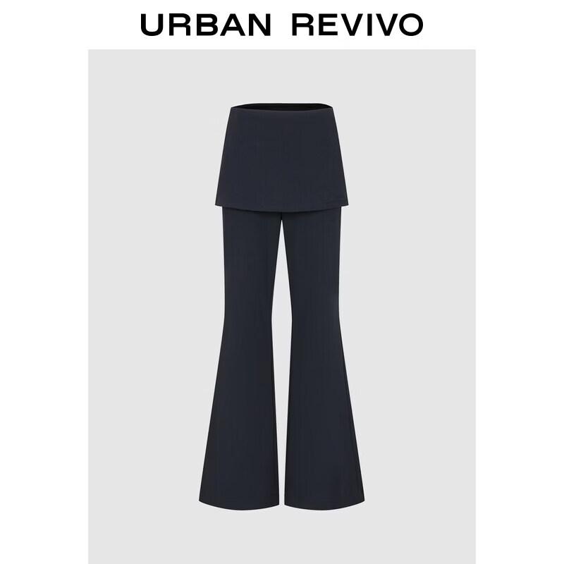 UR2026 Women s Urban Faux Two-Piece Flare Pants XS
