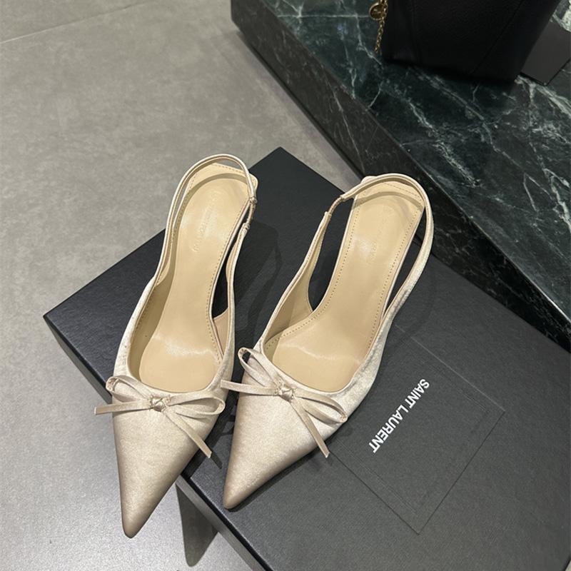 Letnie Sandały Damskie 2025 Modne Szpiczaste Buty z Węzłem Motylkowym Eleganckie Damskie Szpilki na Imprezę Klubowe Sandalias