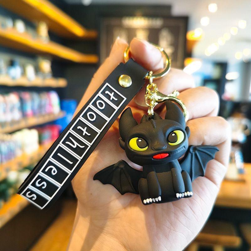 Toothless Dragon Keychain Silicone Pendant With Smile Design For Couples Gift And Accessories