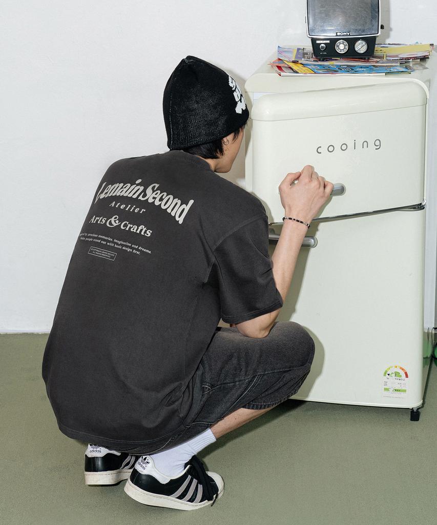 LEMAIN SECOND Back Point Atelier Oversized Short Sleeve T-Shirt [Pigment]