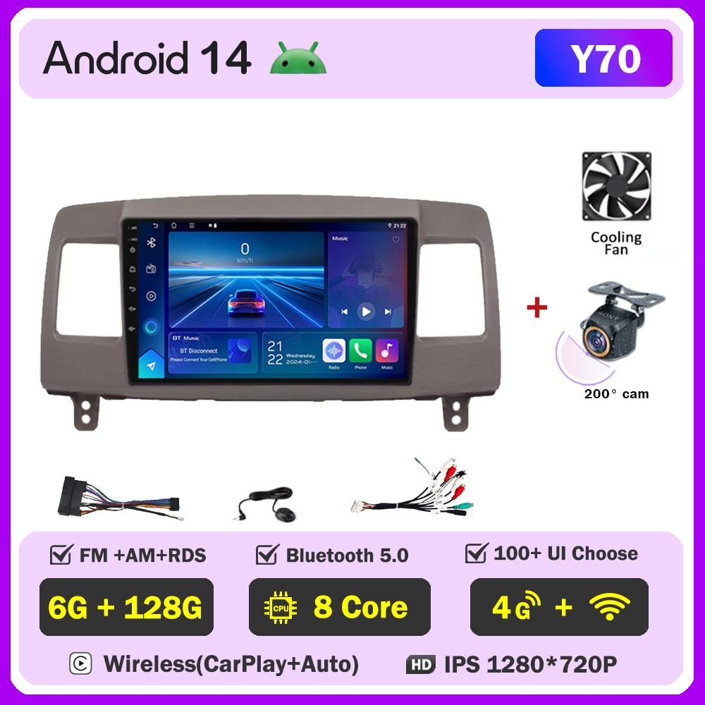 Android 14 For Toyota Mark II 9 X110 2000-2007 Car Multimedia Video Player Stereo Head Unit Autoradio Touch Screen GPS 5G Wifi