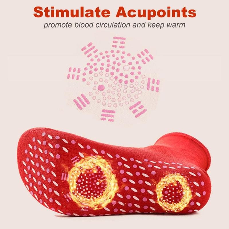 A Pair Of Washable Self-heating Socks For Men And Women Massage Socks