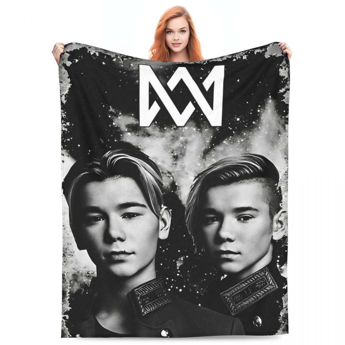 

Marcus And Martinus Twin Boys Bedding Throws MM Singer Flannel Bedspread For Couch Bed Comfortable Sofa Bed Cover 40x50in