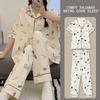 Japanese Kitty Cat Pajamas Women's Summer Thin Short-sleeved Trousers Loose Plus Size Girl Raw Loungewear Set