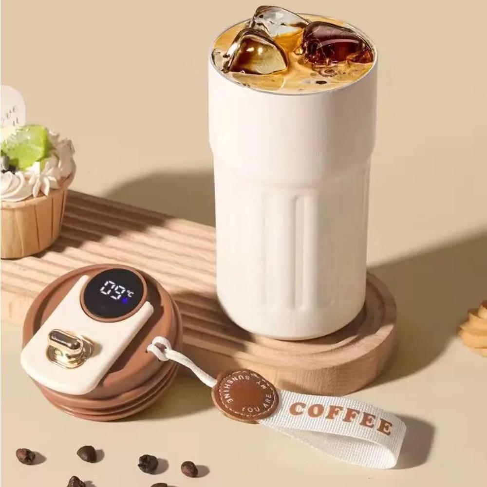 450ml Intelligent Temperature Display Thermos Cup 304 Stainless Steel Large Capacity Premium Coffee Water Bottle Birthday Gift