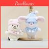 Bear Plush Christmas Keychain With Hat Pp Cotton Stuffed Toy For Gift Kids