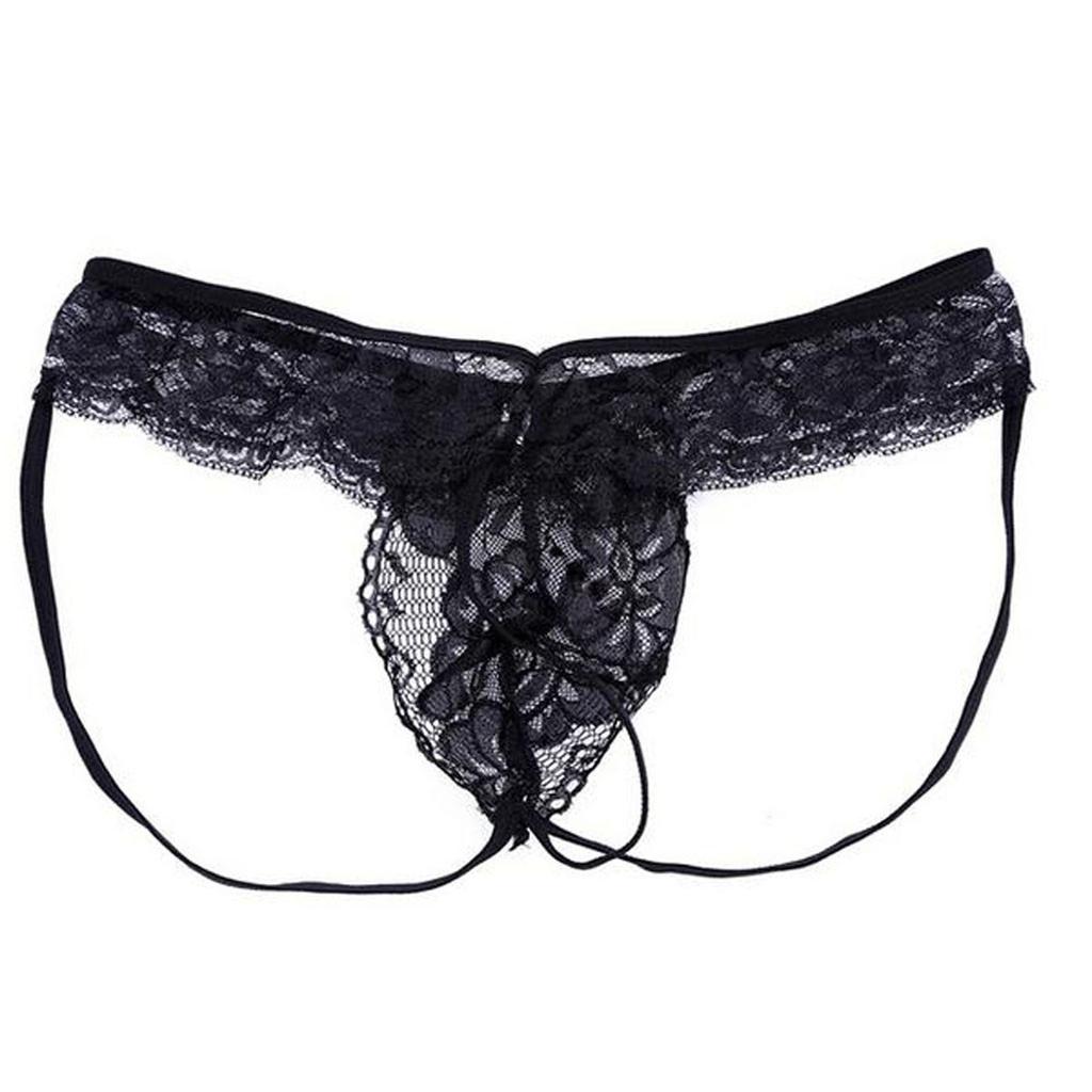 Sexy Men Lingerie Lace G-string Bikini Underwear Underpants Nightclub Stage