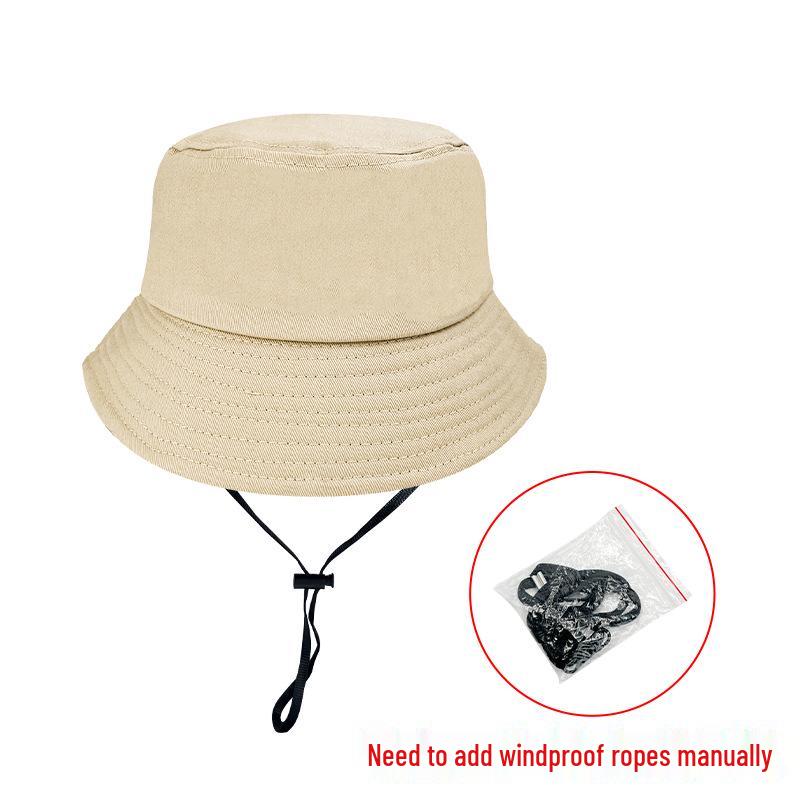 Children's Adjustable Solid Color Cotton Bucket Hat - European & American Style for Boys and Girls