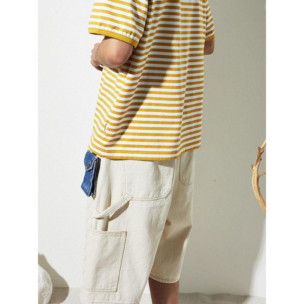 MAGOODGAN Schlüsselanhänger 9205 Gewaschene Midi Indigo Denim Geldbörse