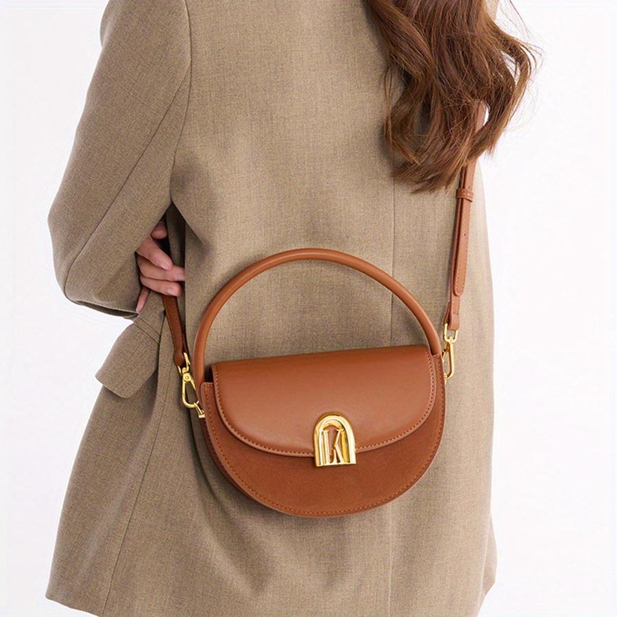 2025 Chic Retro Crossbody Bag For Women Fashionable Single Shoulder Handbag With Detachable Strap Magnetic Closure