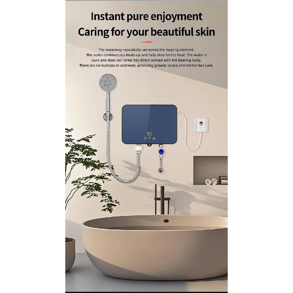 Directe Warmwaterboiler, 6000W 220V Op Aanvraag Warm Elektrische Tankloze Waterverwarmer met Digitaal Display, Constante Temperatuur