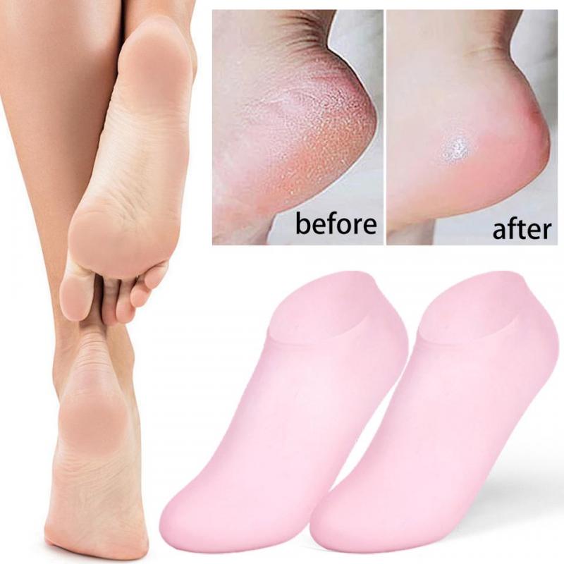 1 Pairs Silicone Moisturizing Foot Socks for Dry Cracked Feet Foot Care Socks Spa Pedicure Socks Massage Moisturizing 